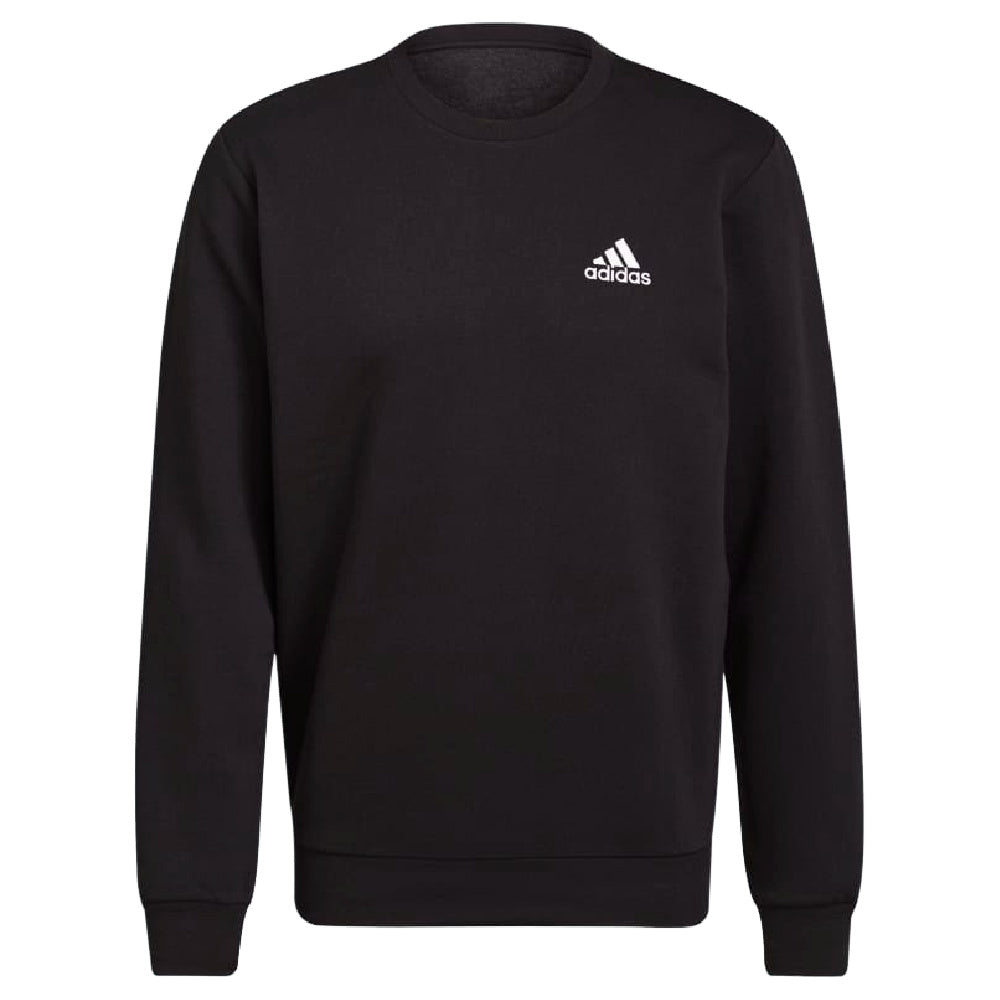 Adidas | Mens Feelcozy Essentials Fleece Sweatshirt (Black/White)