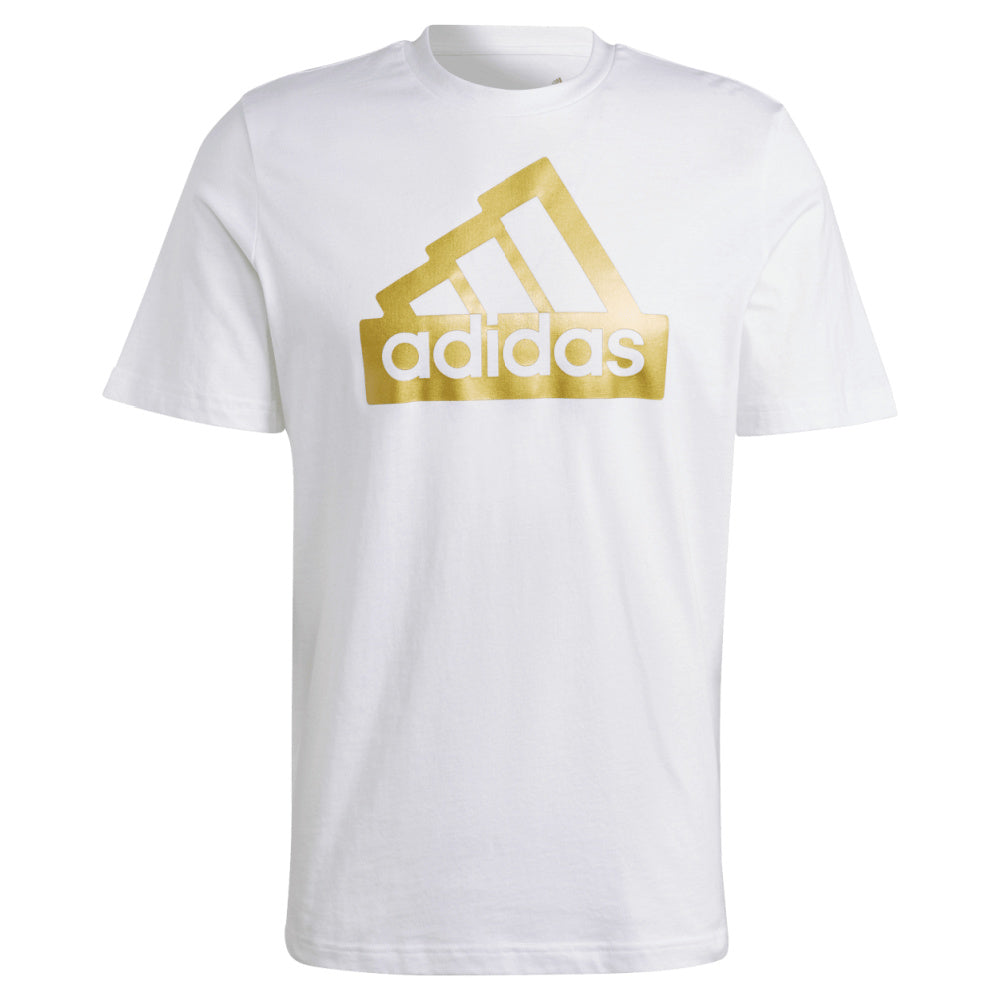 Adidas | Mens Future Icons Metaillic Tee (White/Gold)