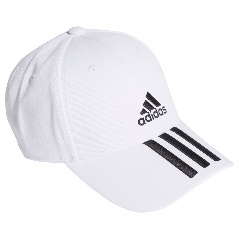 Adidas | Unisex Baseball 3-Stripes Cap (White/Black)