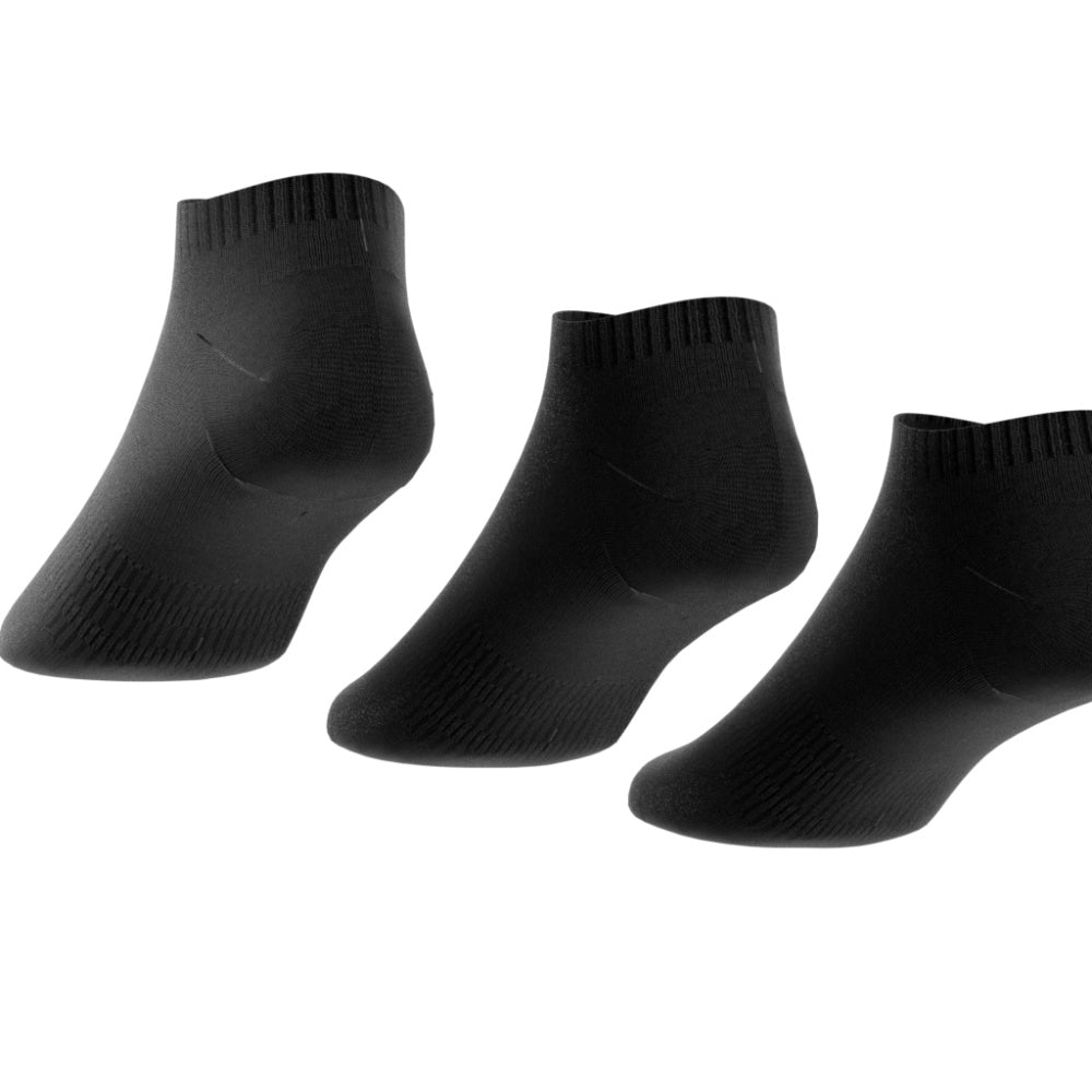 Adidas | Unisex Cushioned Low-Cut Socks 3 Pack (Black/White)