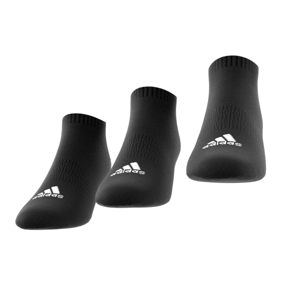 Adidas | Unisex Cushioned Low-Cut Socks 3 Pack (Black/White)