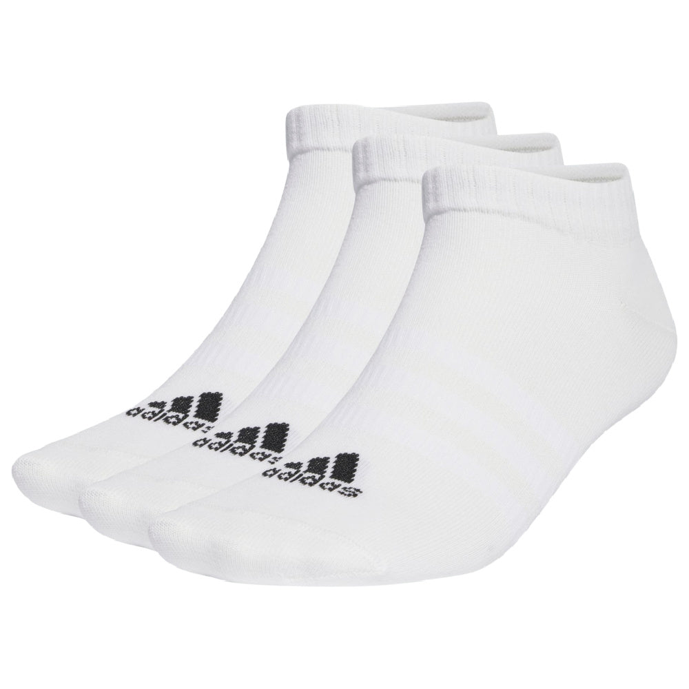 Adidas | Unisex Thin and Light Sportswear Low-Cut Socks 3 Pack (White/Black)
