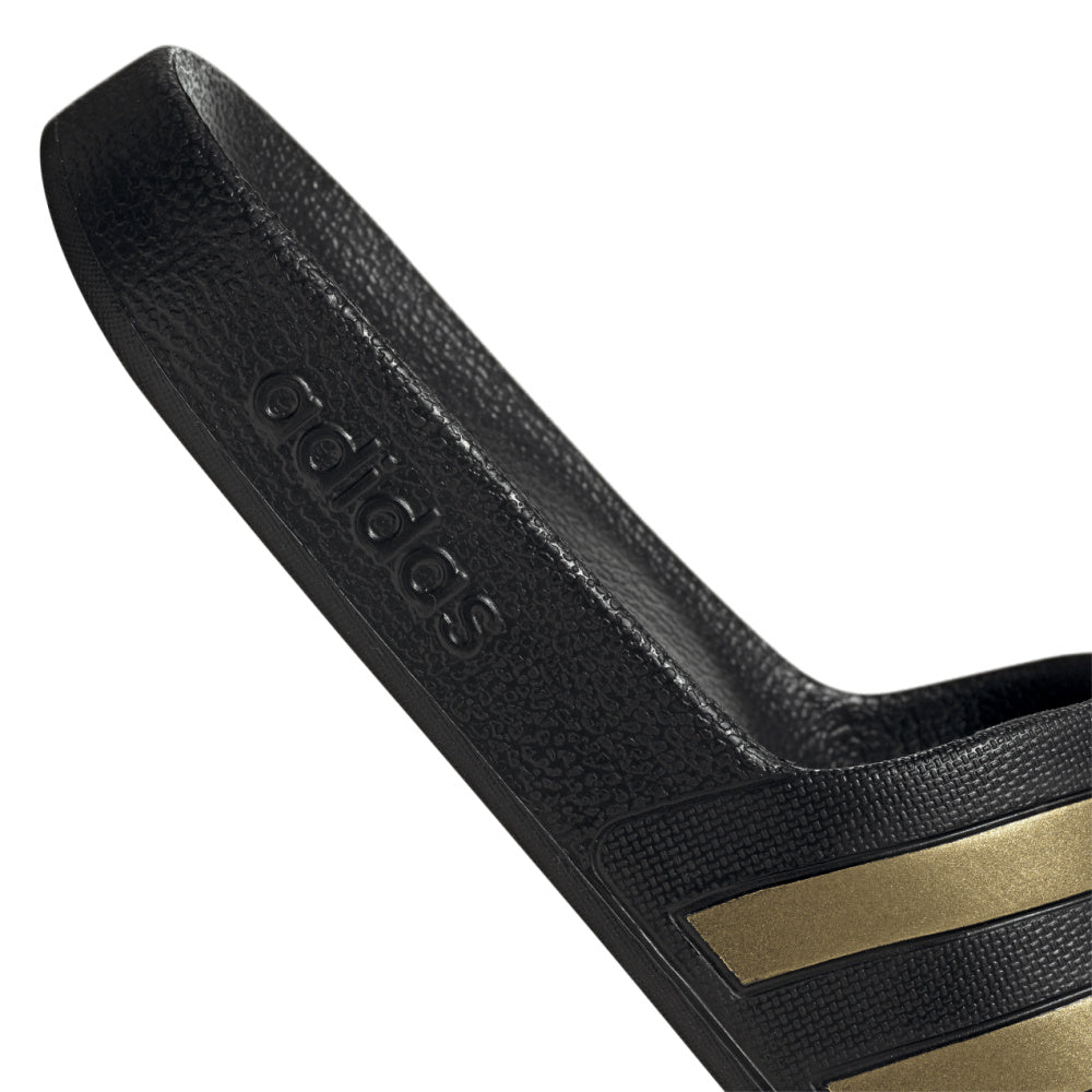 Adidas | Unisex Adilette Aqua Slides (Black/Gold)