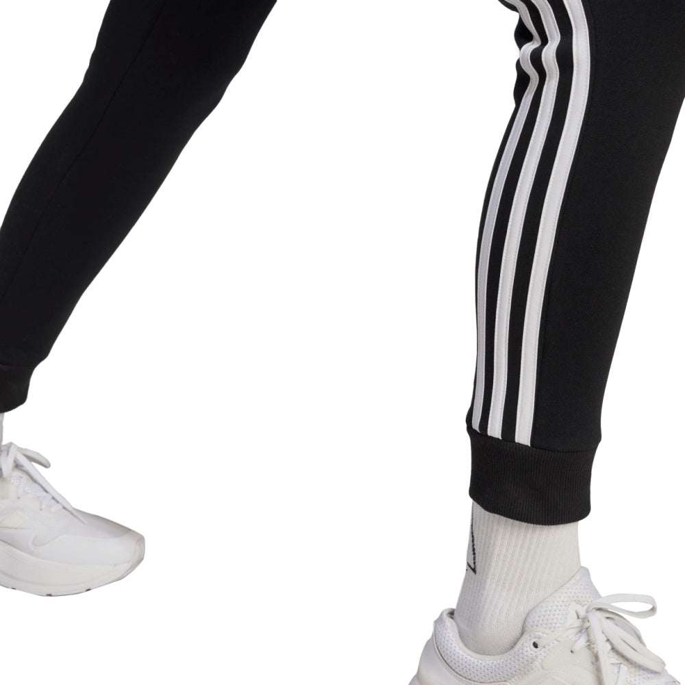 Adidas | Womens Essentials 3-Stripes Fleece Pants (Black/White)