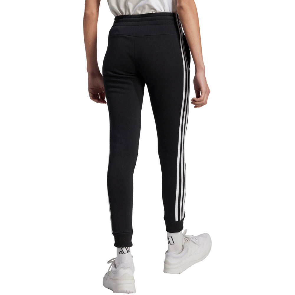 Adidas | Womens Essentials 3-Stripes Fleece Pants (Black/White)