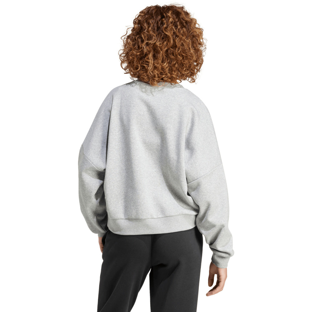 Adidas | Womens Sl Feelcozy Sweatshirt (Medium Grey Heather/White)