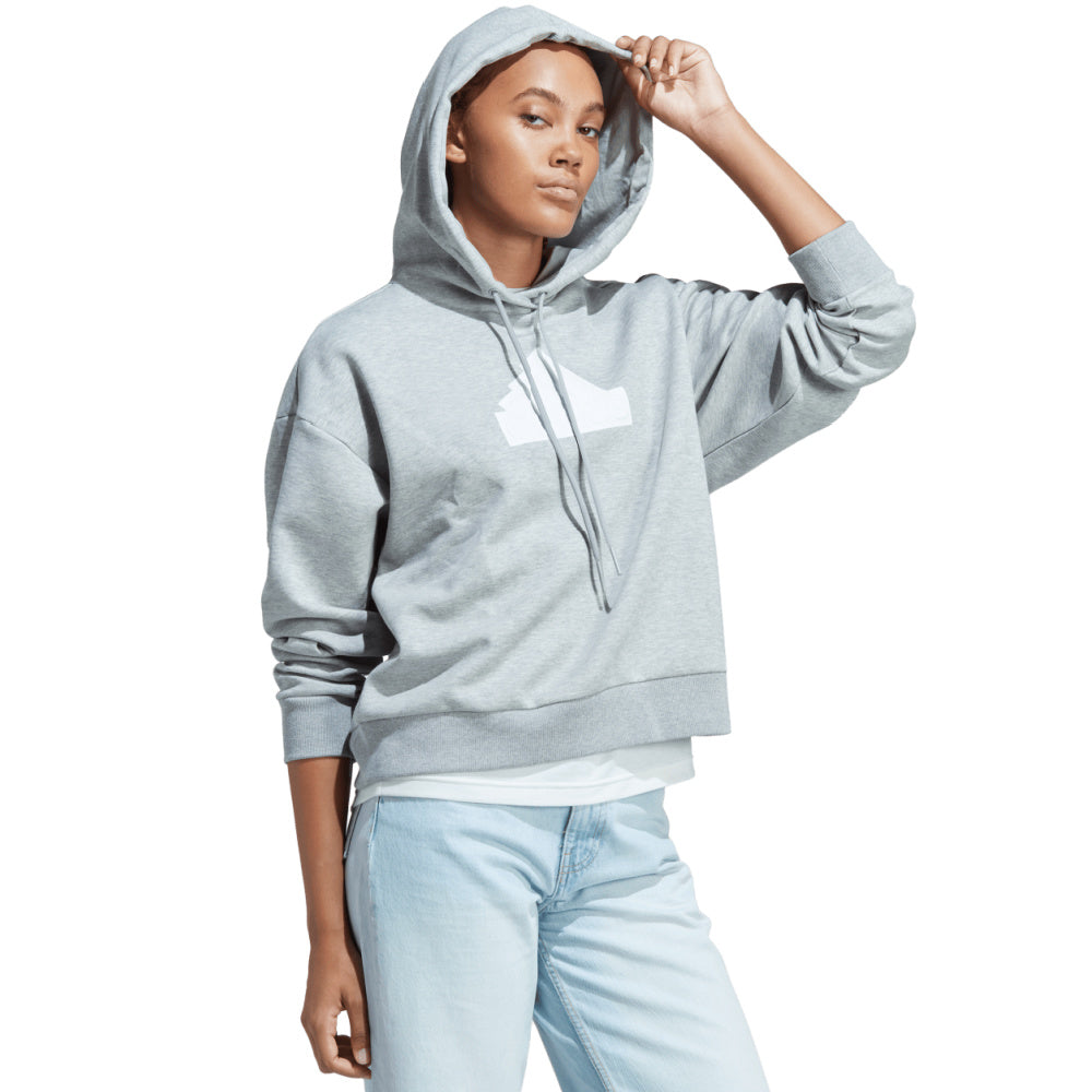 Adidas | Womens Future Icons Badge of Sport Hoodie (Grey/White)