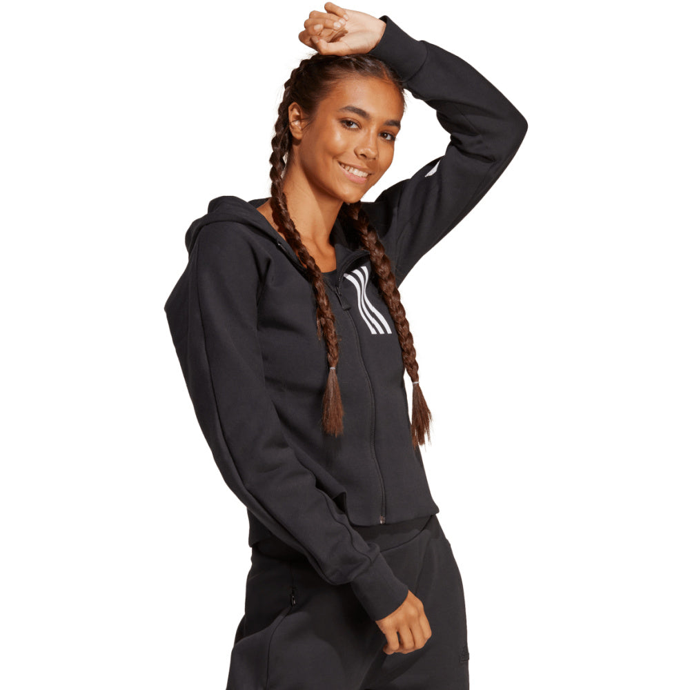 Adidas | Womens Mission Victory Slim Fit Full-Zip Hoodie (Black)