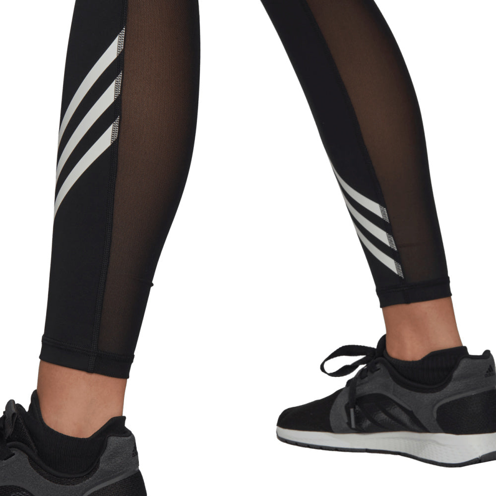 Adidas | Womens Techfit 3-Stripes Tights (Black/White)