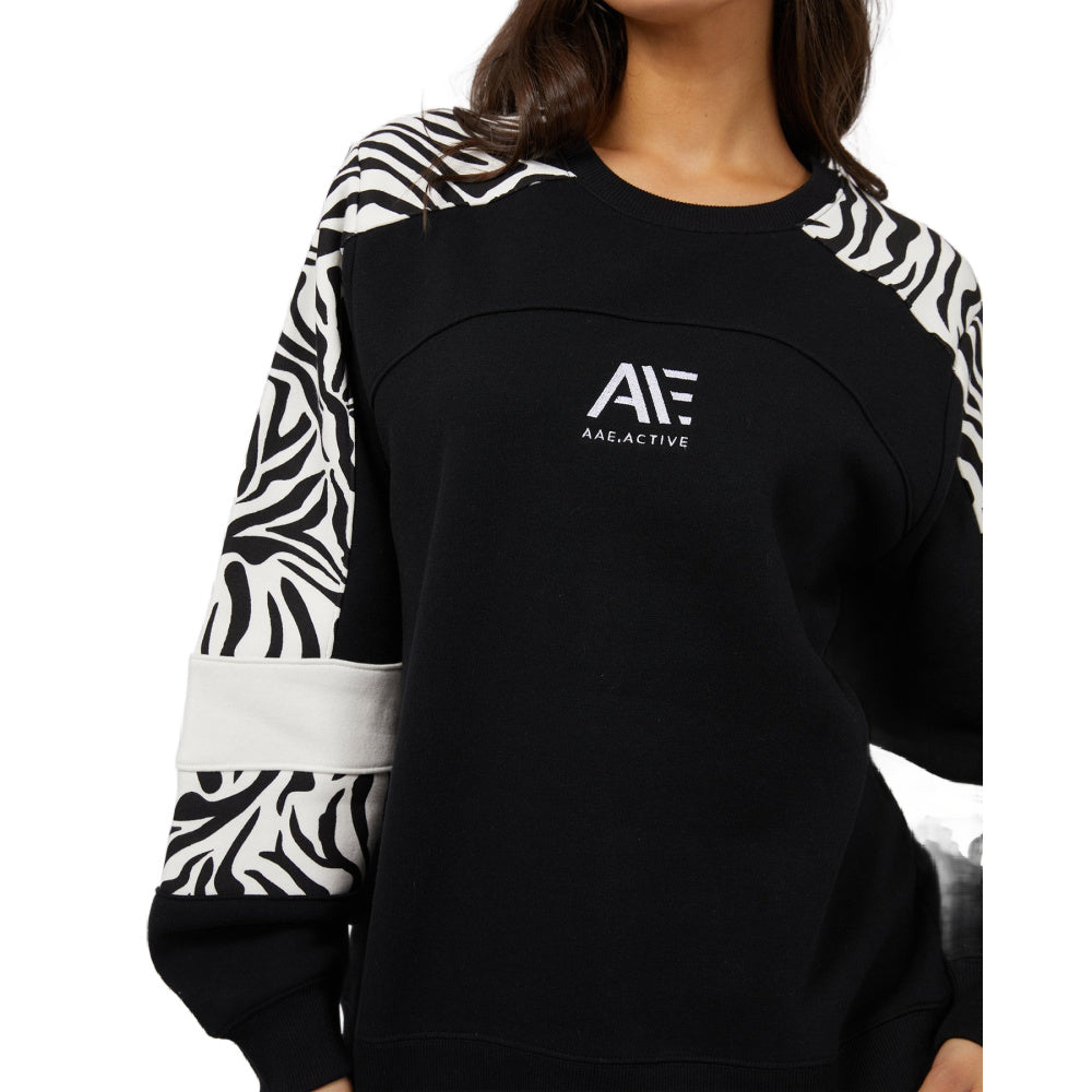 All About Eve | Womens Parker Panelled Crew (Black)