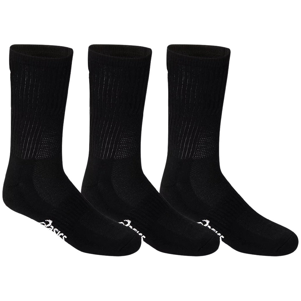 Asics | Unisex Pace Crew Socks 3 Pack (Black)