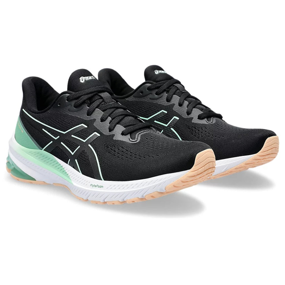 Asics | Womens Gt-1000 12 Wide (Black/Mint Tint)