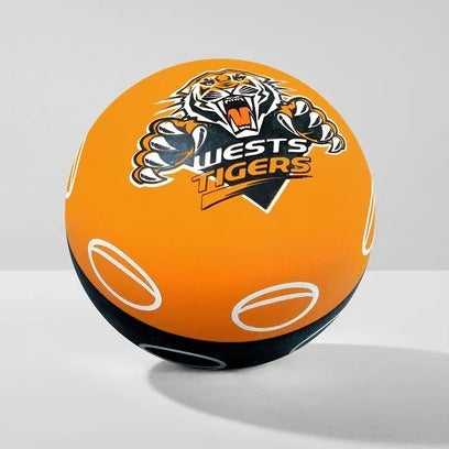 Nrl | Wests Tigers Super High Bounce Ball (Black/Orange)
