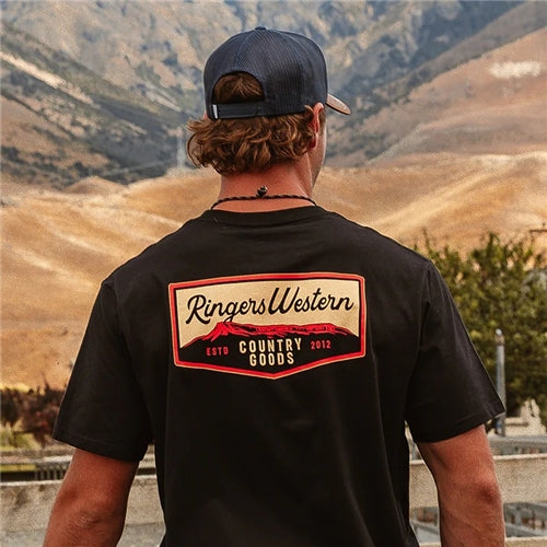 Ringers Western | Mens Country Goods Loose Fit T-Shirt (Black)