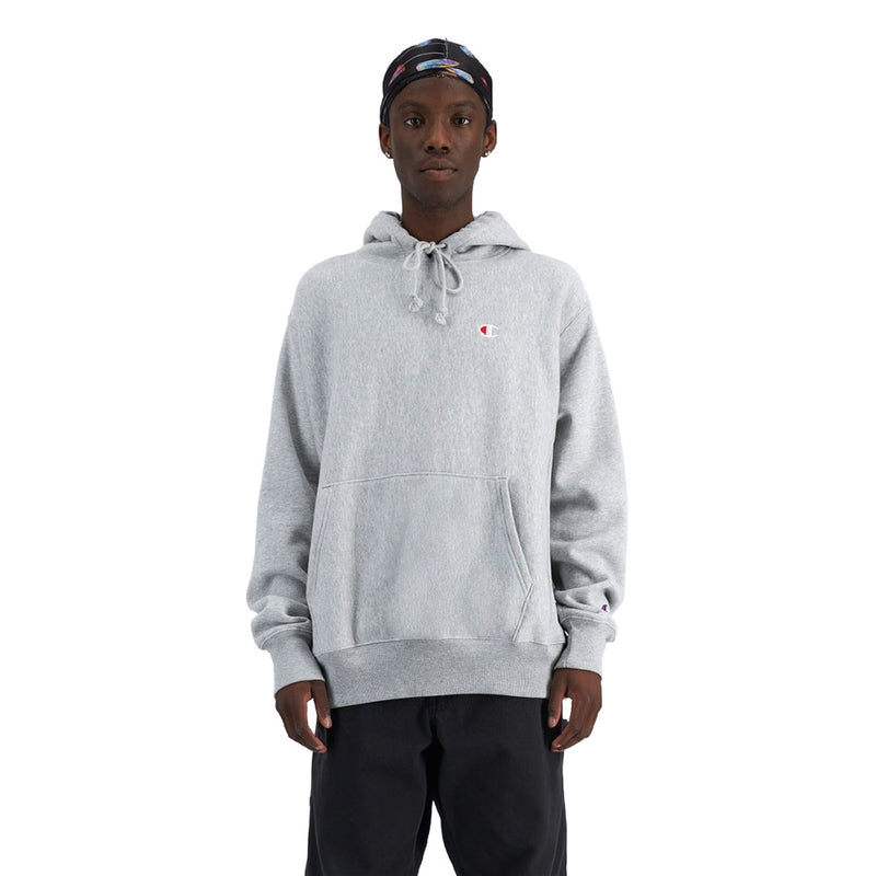 Champion Unisex Reverse Weave Small C Hoodie Grey Marle XXS
