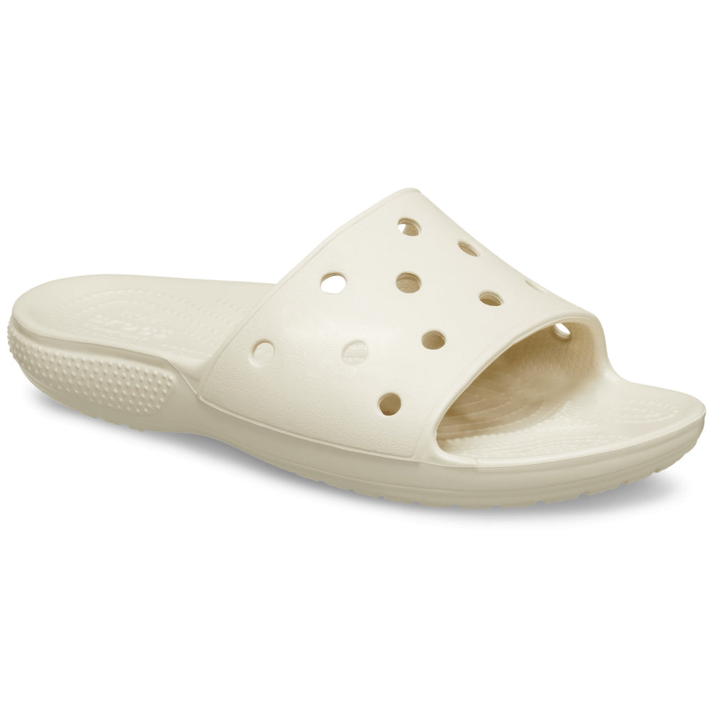 Crocs | Unisex Classic Crocs Slides (Bone)