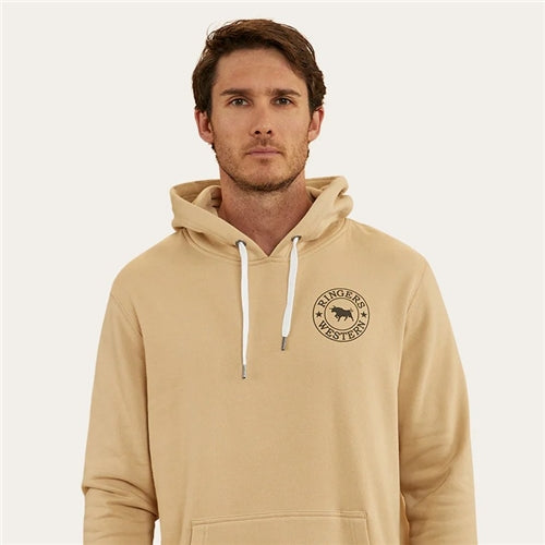 Ringers Western | Mens Signature Bull Pullover (Dark Sand/Espresso)