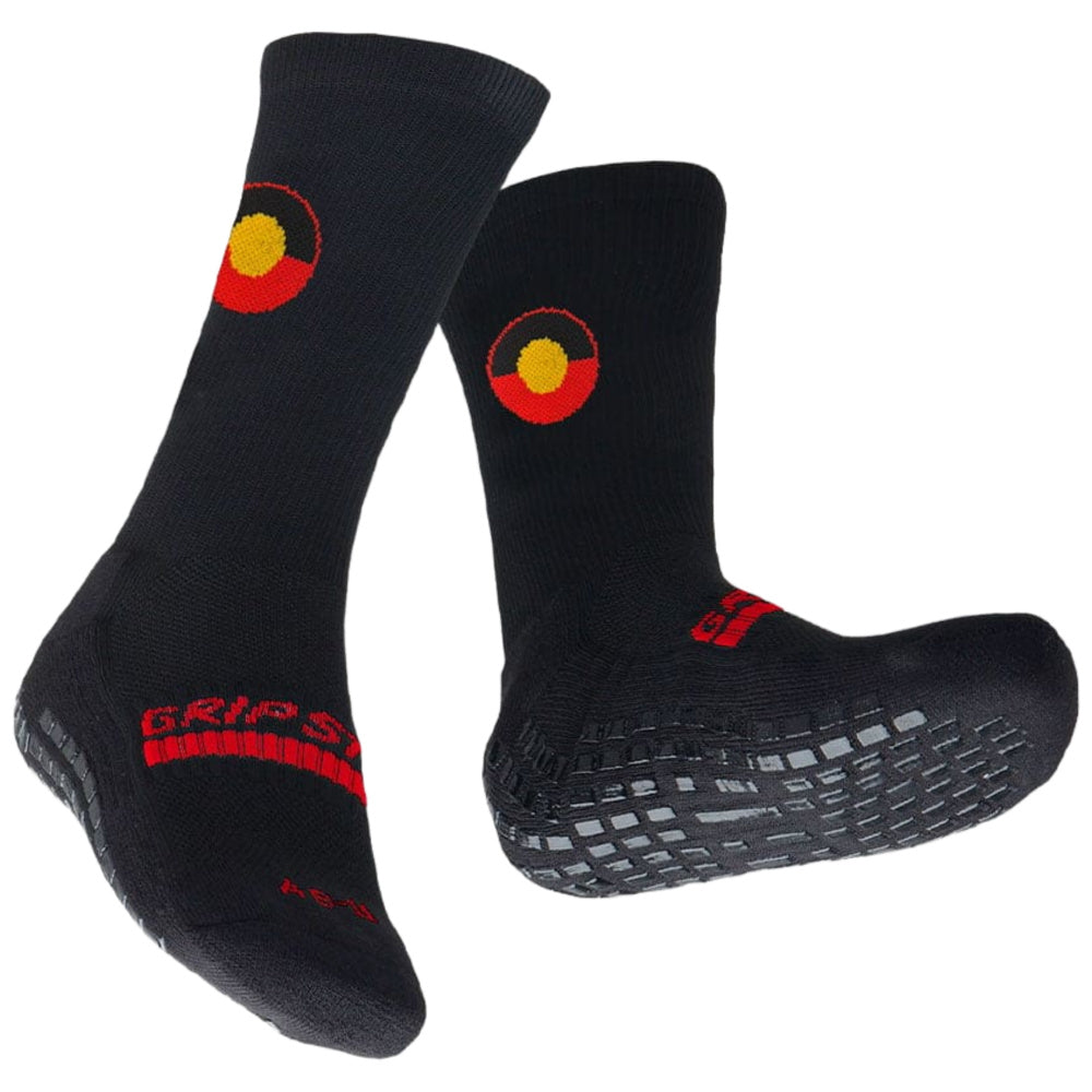 Grip Star | King Crew Grip Socks x Dalmarri (Black/Red)