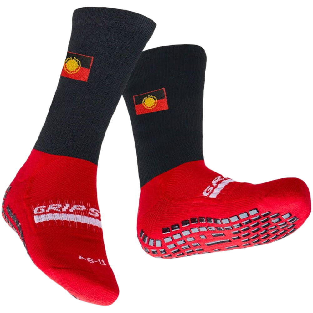 Grip Star | Adult Crew Grip Socks x Dalmarri (Black)