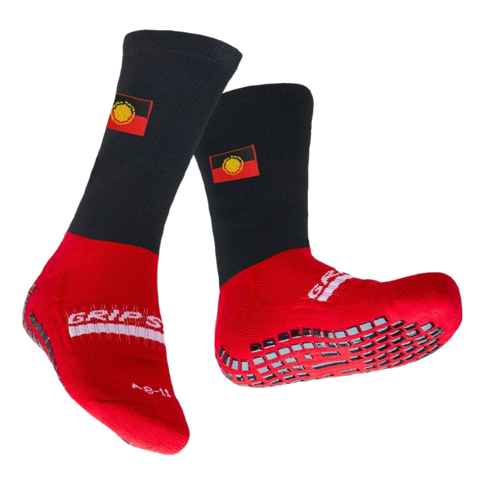 Grip Star | Youth Crew Grip Socks x Dalmarri (Black)