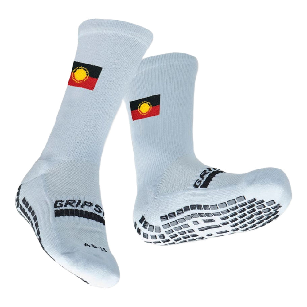 Grip Star | Youth Crew Grip Socks x Dalmarri (White)