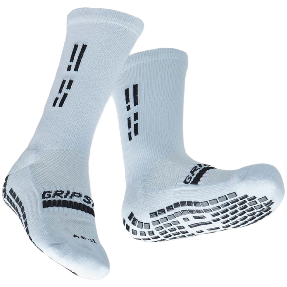 Grip Star | Adult Crew Grip Socks (White)