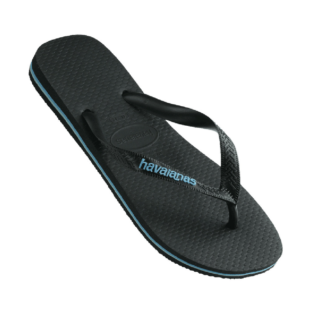 Havaianas | Mens Rubber Logo (Black/Blue)