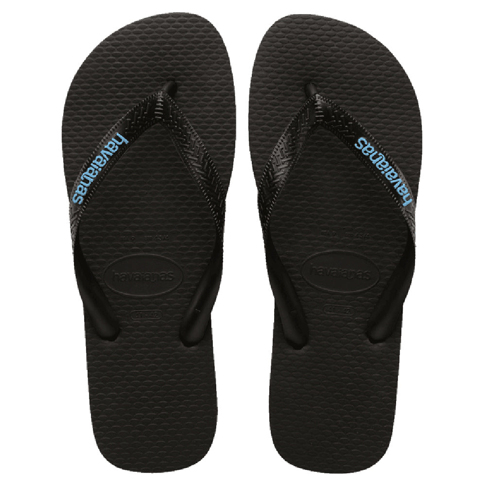 Havaianas | Mens Rubber Logo (Black/Blue)