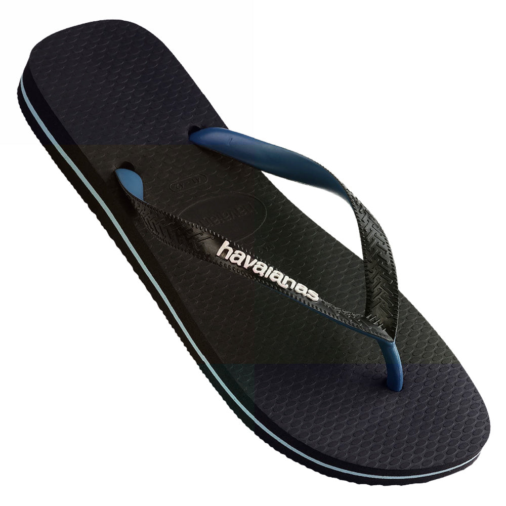 Havaianas | Mens Top Rubber Logo Mix (Black/Blue)