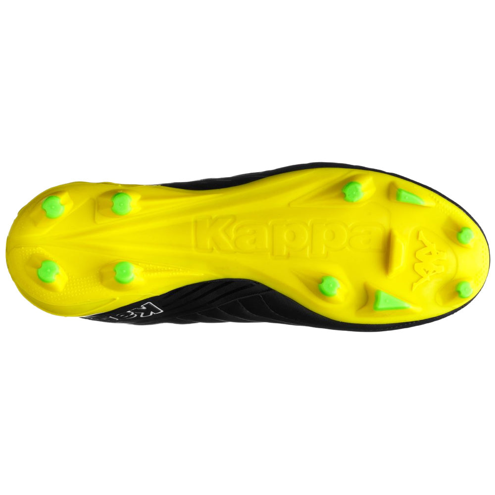 Kappa | Mens Player Base Firm Ground Boots (Black/Yellow Blazing/Green Flash)