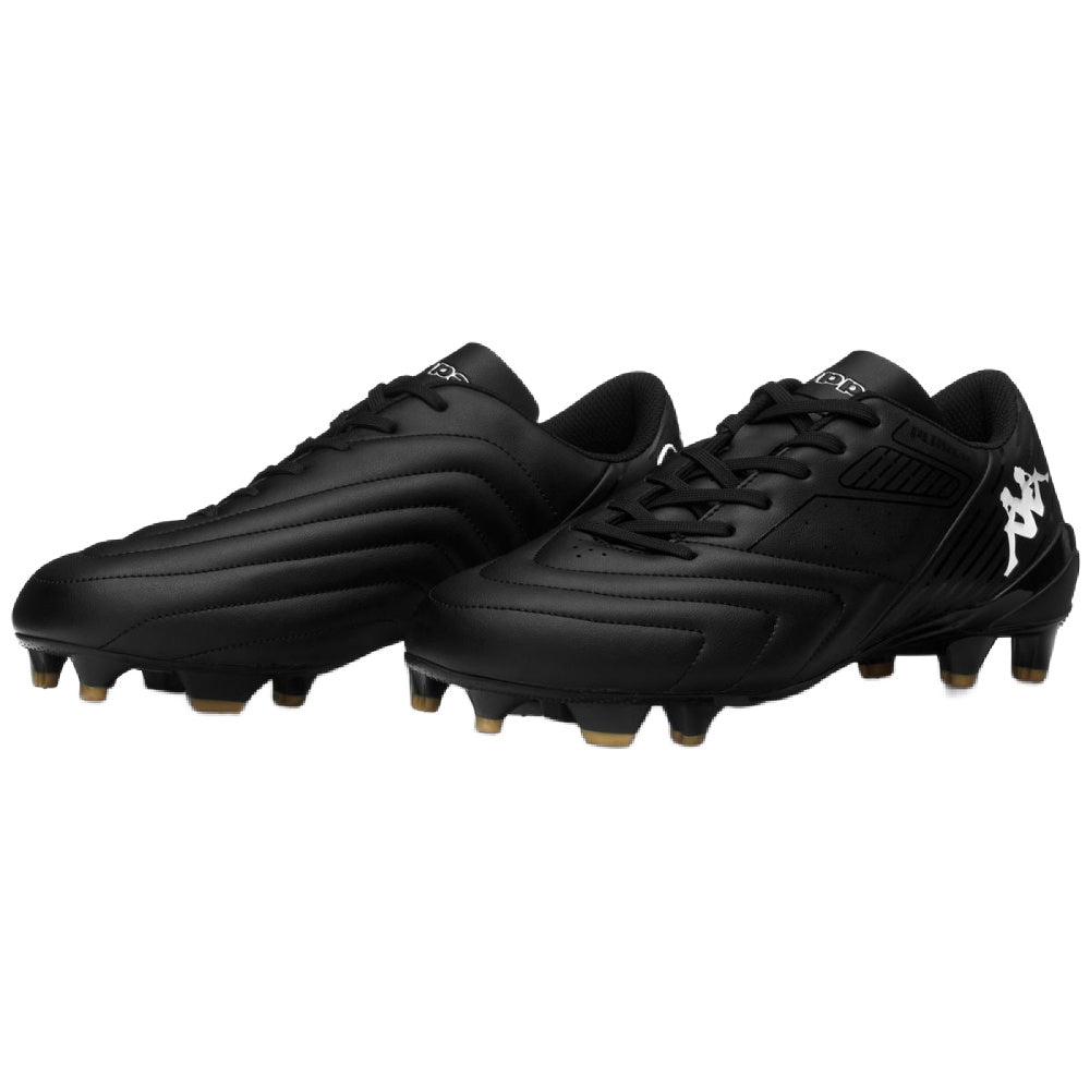 Kappa | Mens Player Base Firm Ground Boots (Black/White/Yellow Gold Rich)