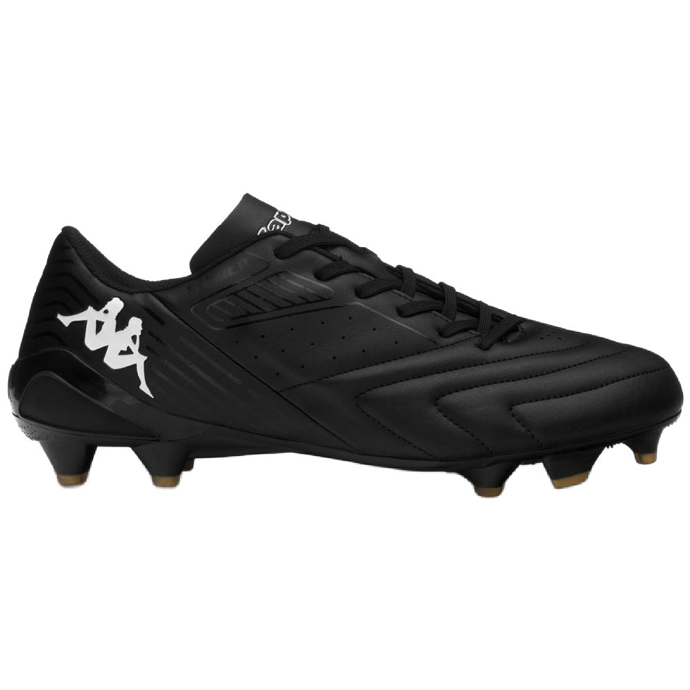 Kappa | Mens Player Base Firm Ground Boots (Black/White/Yellow Gold Rich)