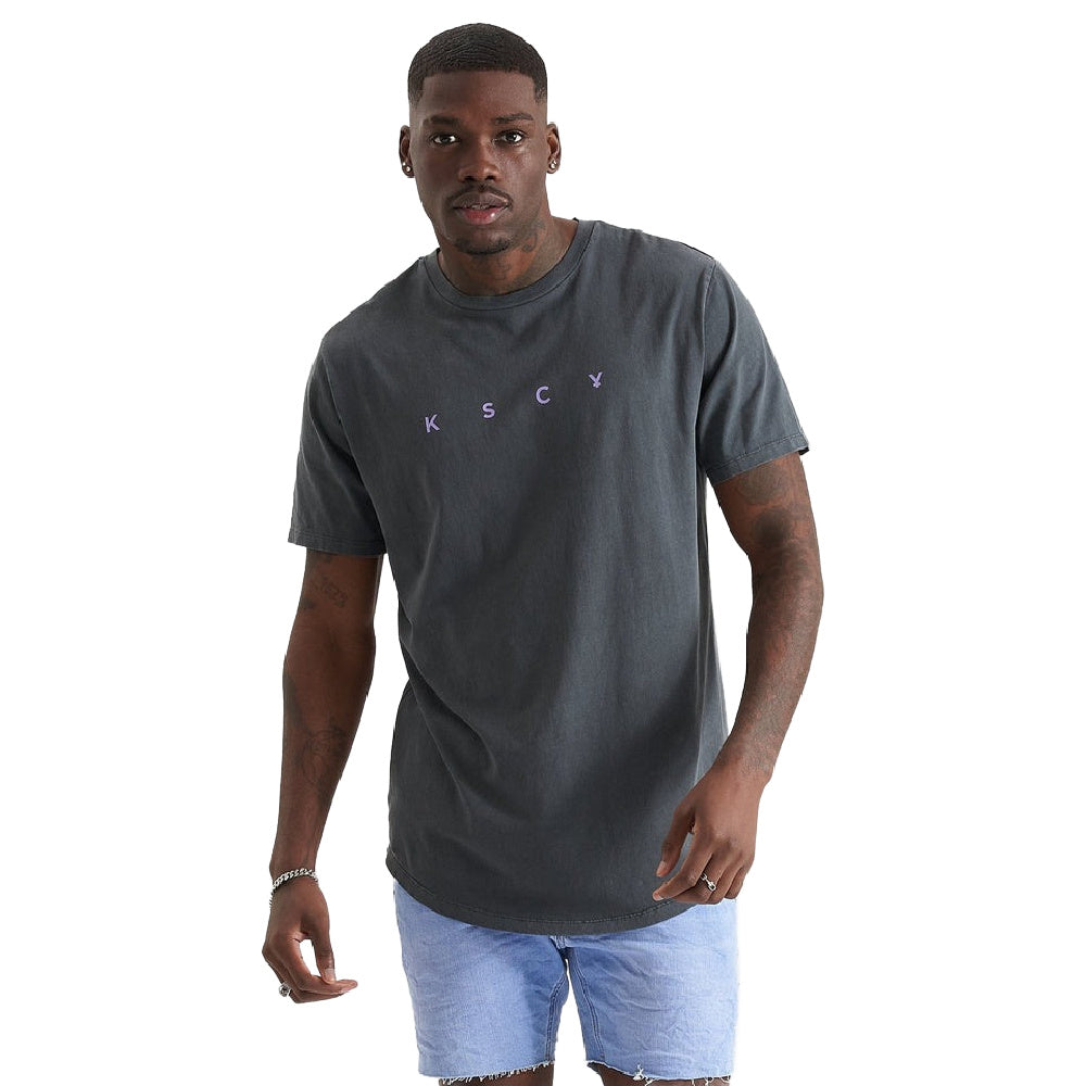 Kscy | Mens Eros Dual Curved Tee (Pigment Asphalt)