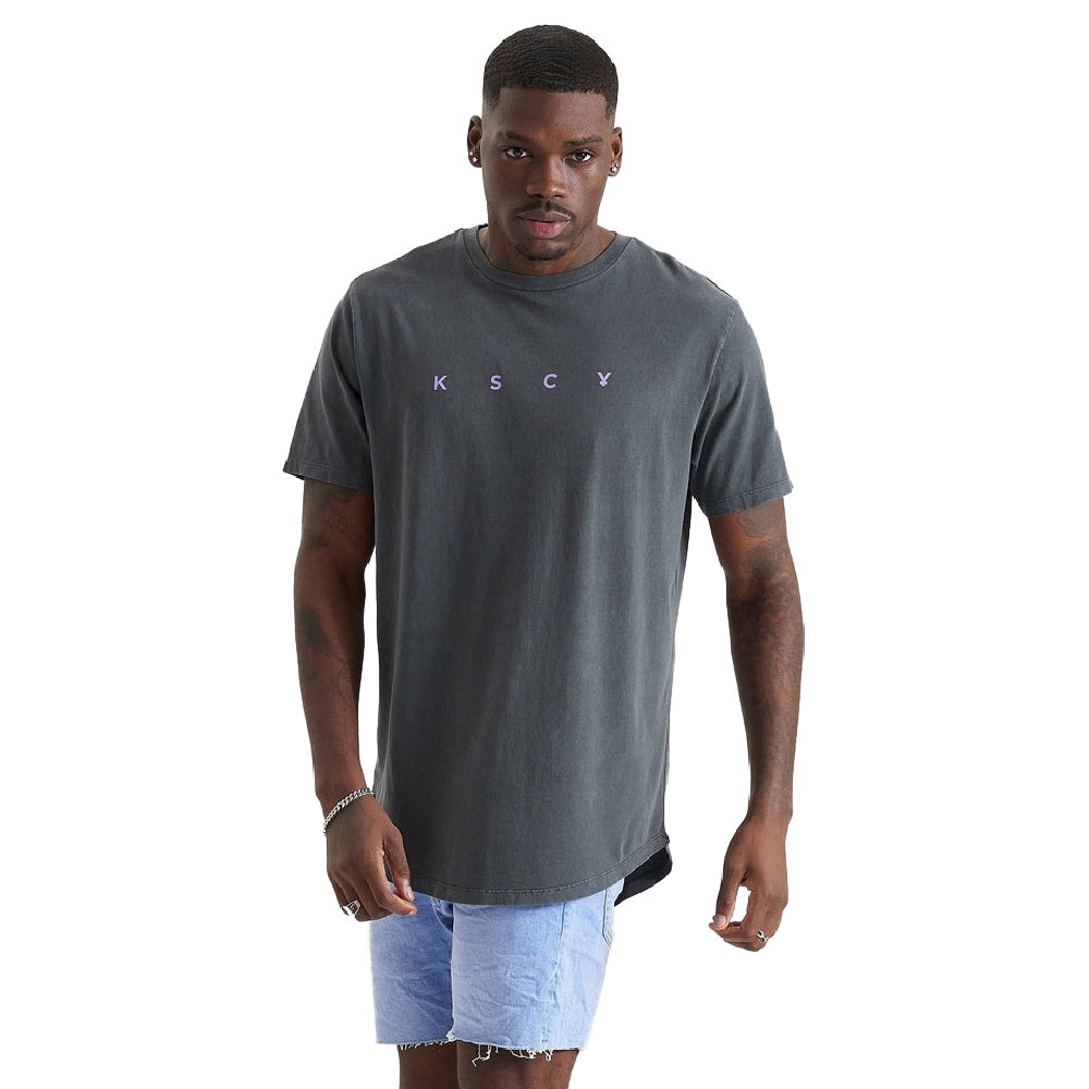 Kscy | Mens Eros Dual Curved Tee (Pigment Asphalt)