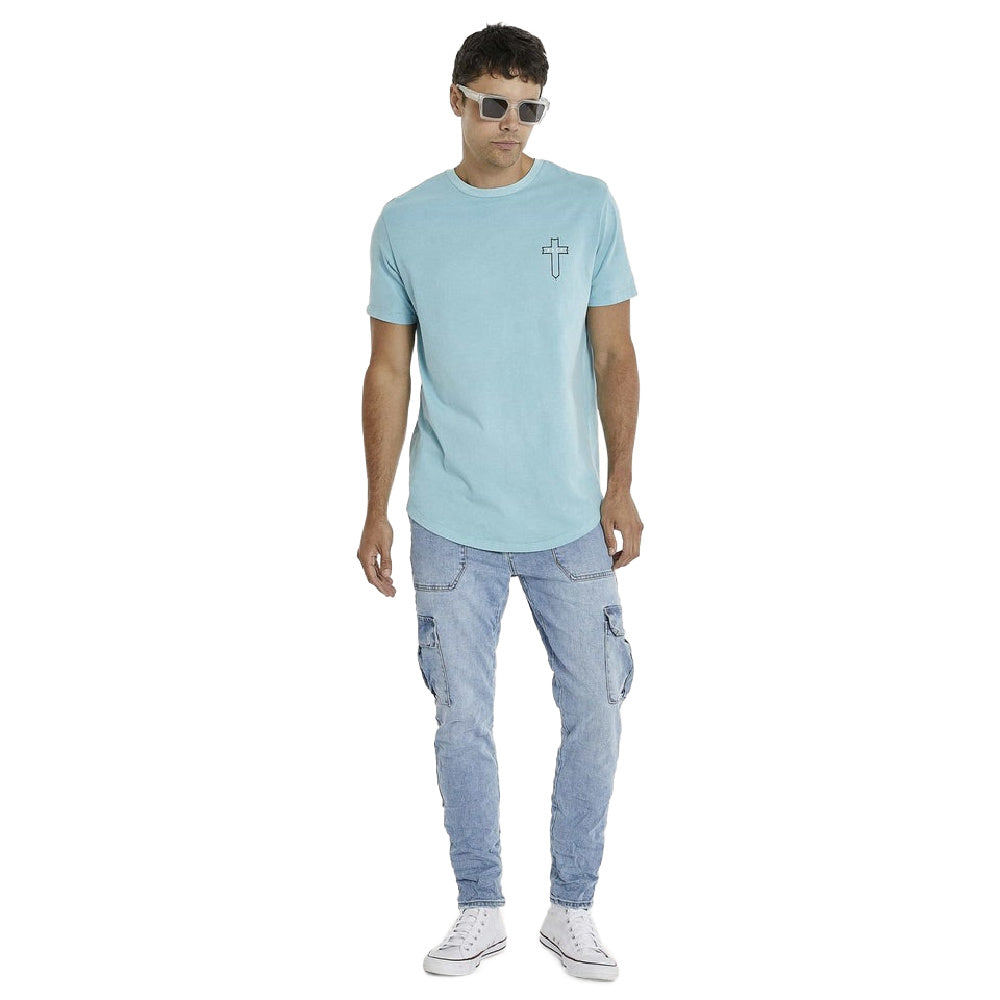 Kscy | Mens Interview Dual Curved Tee (Pigment Reef)