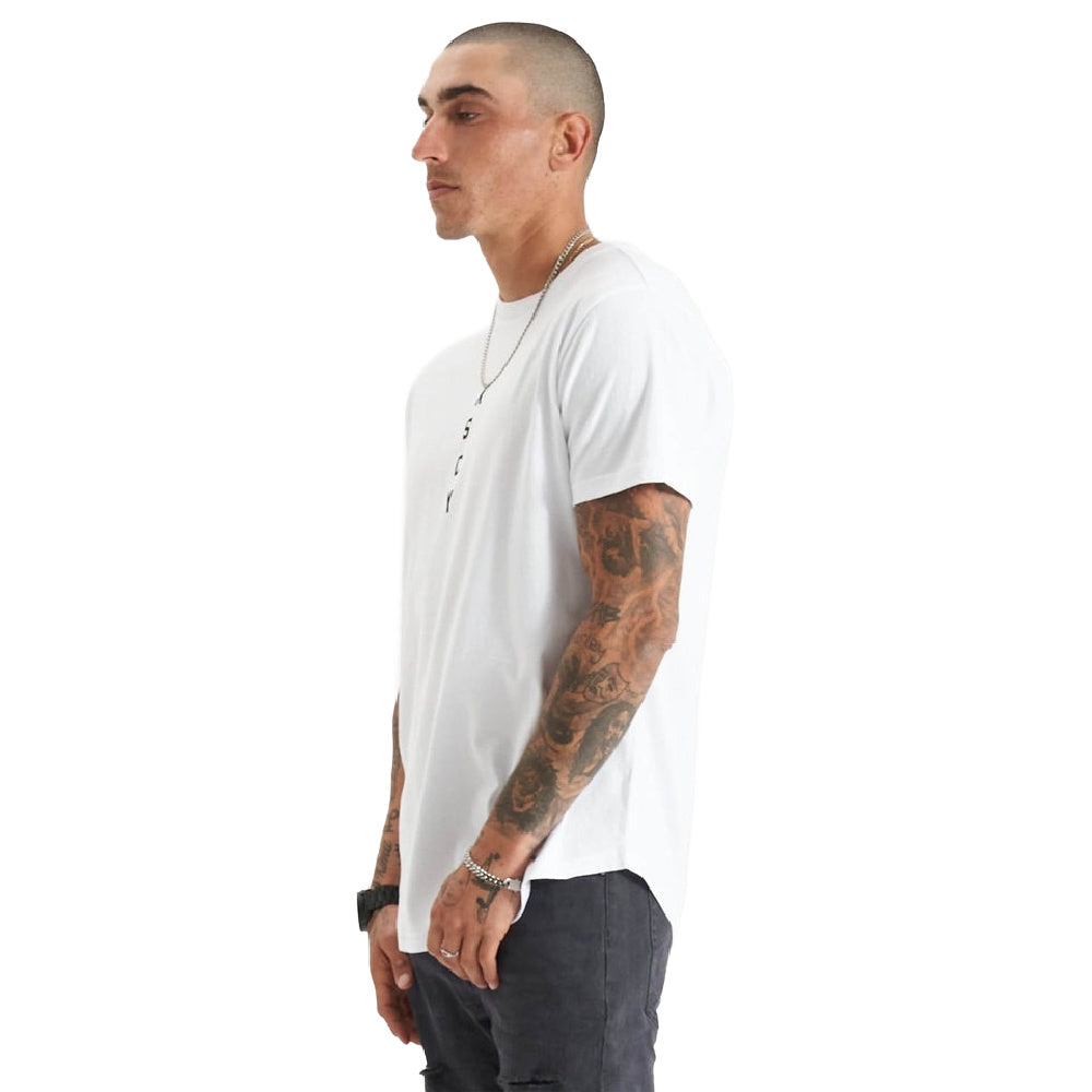 KSCY | Mens Vigour Dual Curved Tee (White)