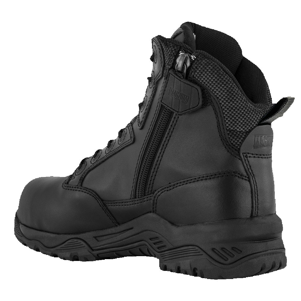 Magnum | Mens Strike Force 6.0 Leather Composite Toe Side-Zip Waterproof With Pull Tab (Black)