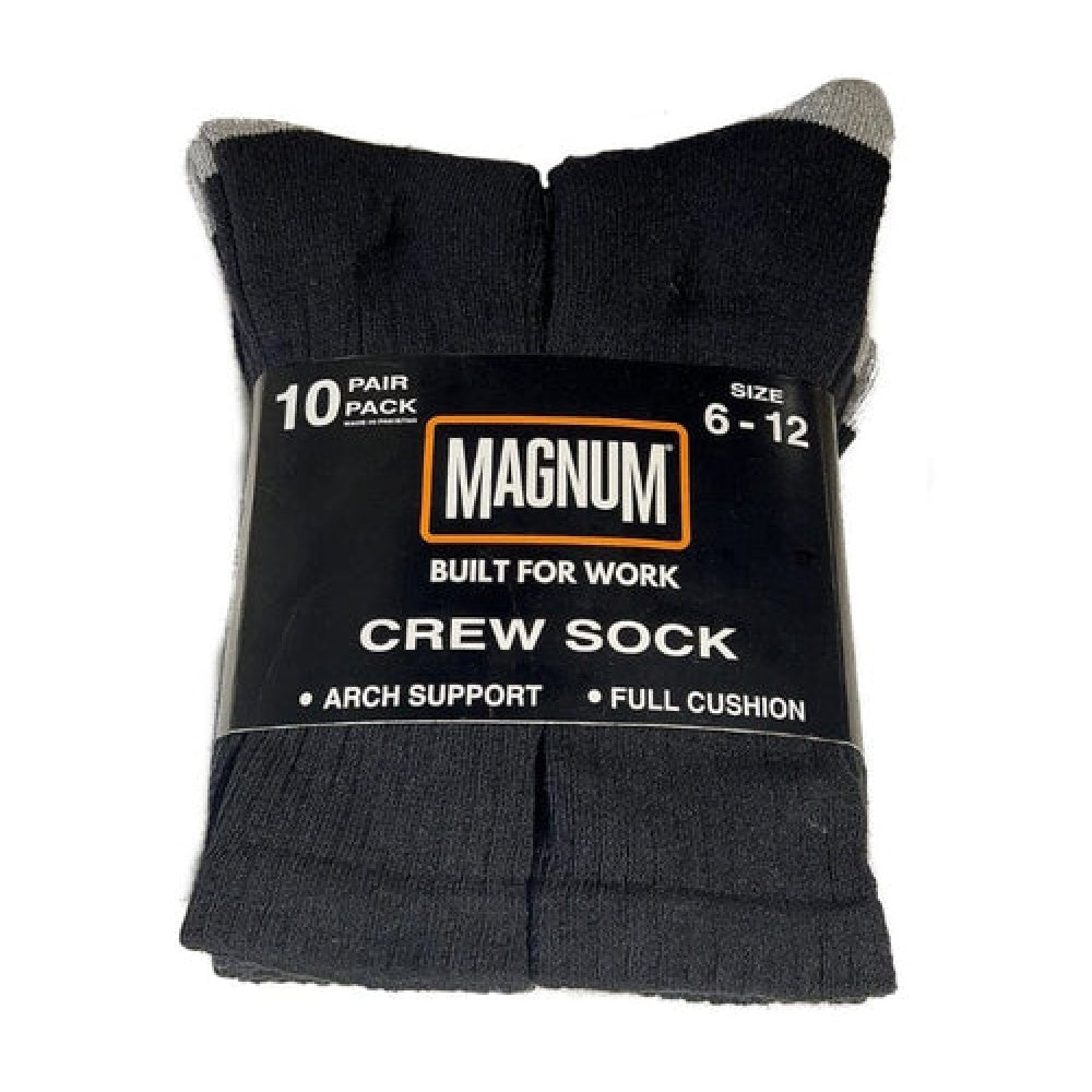 Magnum | Crew 10 Pack Socks Us 6-10 (Black)
