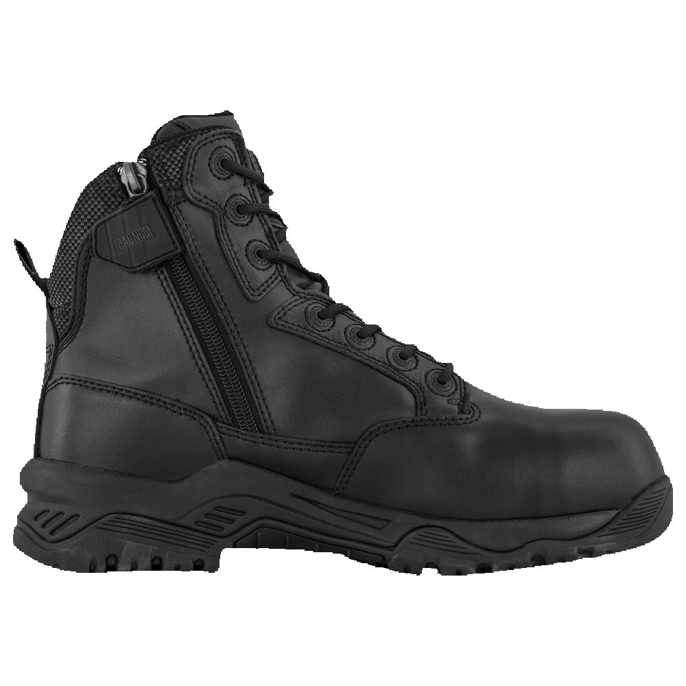 Magnum | Womens Strike Force 6.0 Leather Composite Toe Side-Zip Waterproof With Pull Tab (Black)