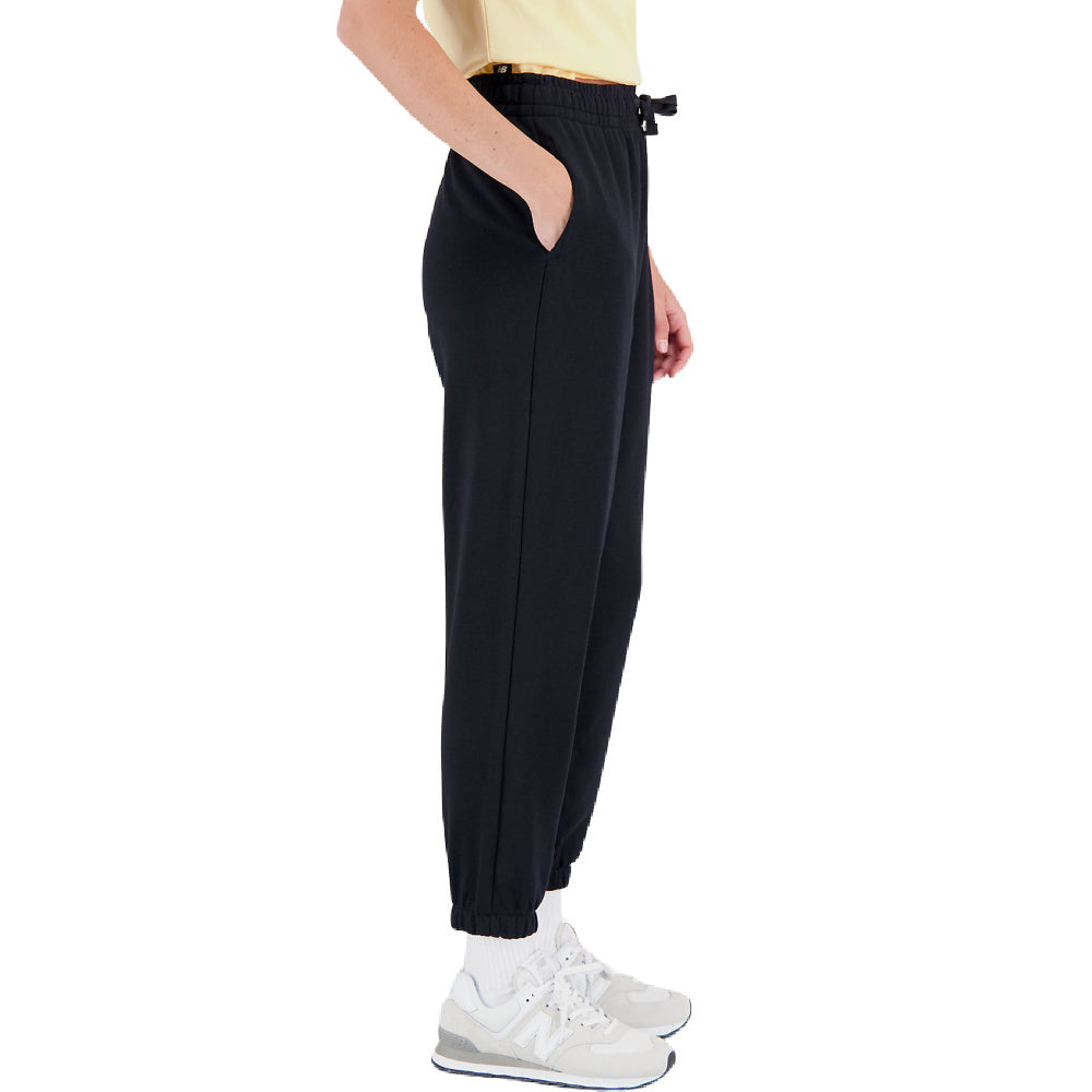 New Balance | Womens Essentials Reimagined Brushed Back Fleece Pant (Black)