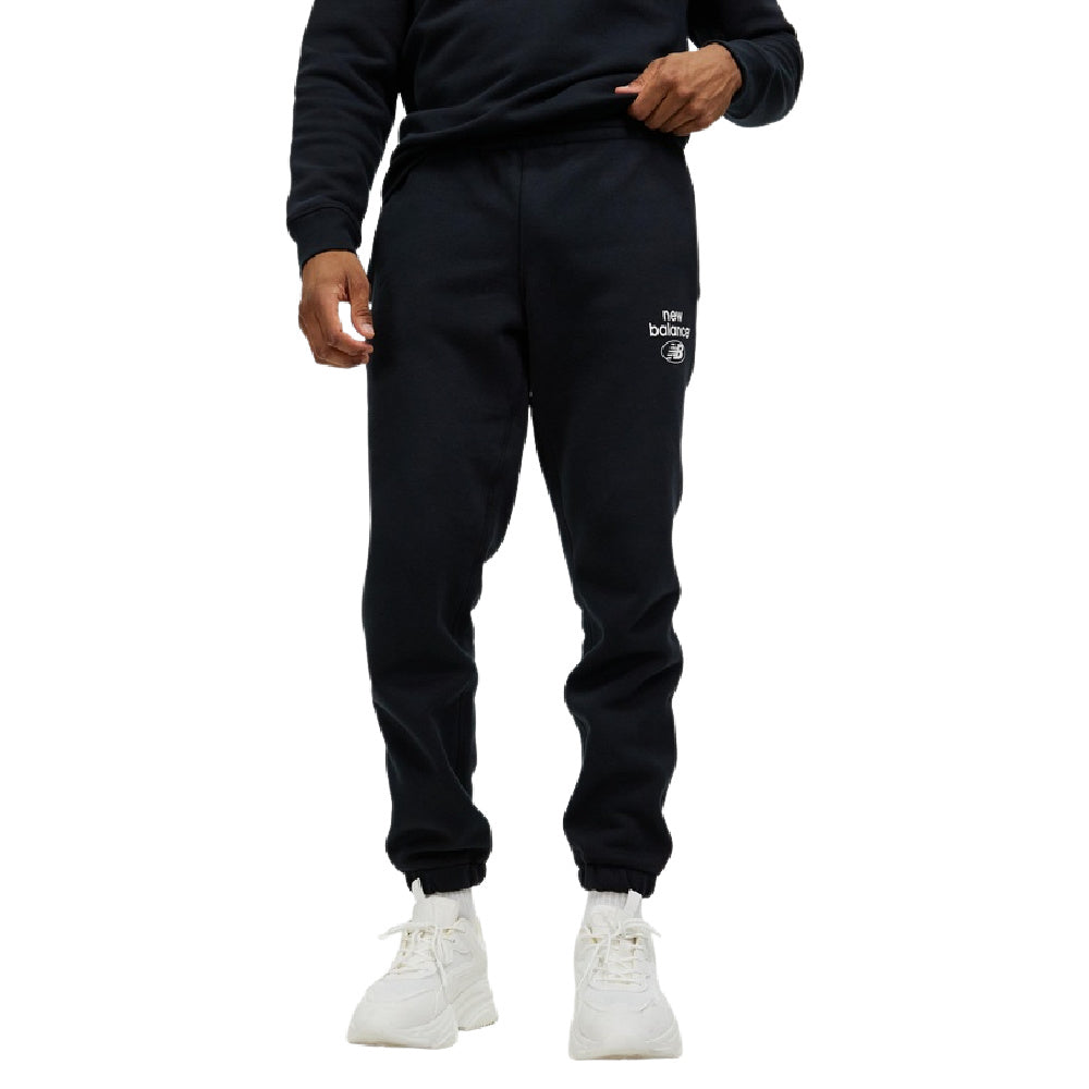 | Essentials Pant Fleece Sports Platinum New Brushed Mens Back – (Black) Balance