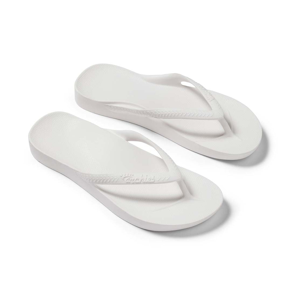 Archies | Unisex Arch Support Thongs (White)