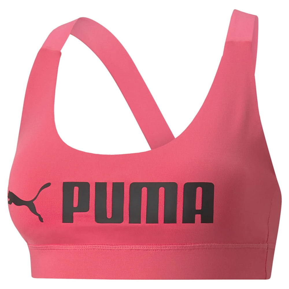 Puma | Womens Fit Mid Impact Training Bra Women (Sunset Pink)