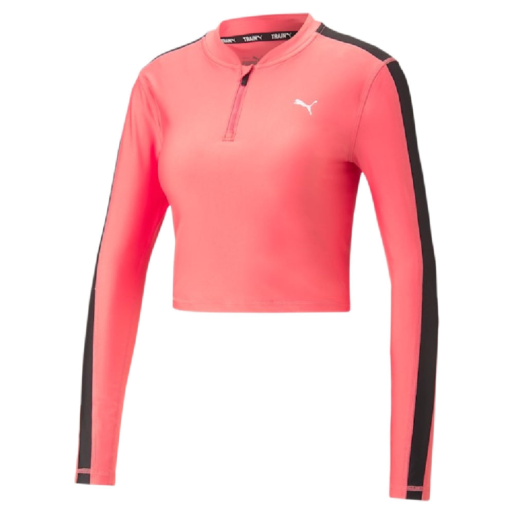 Puma | Womens Fit Eversculpt Women'S Quarter-Zip Training Crop (Sunset Pink)