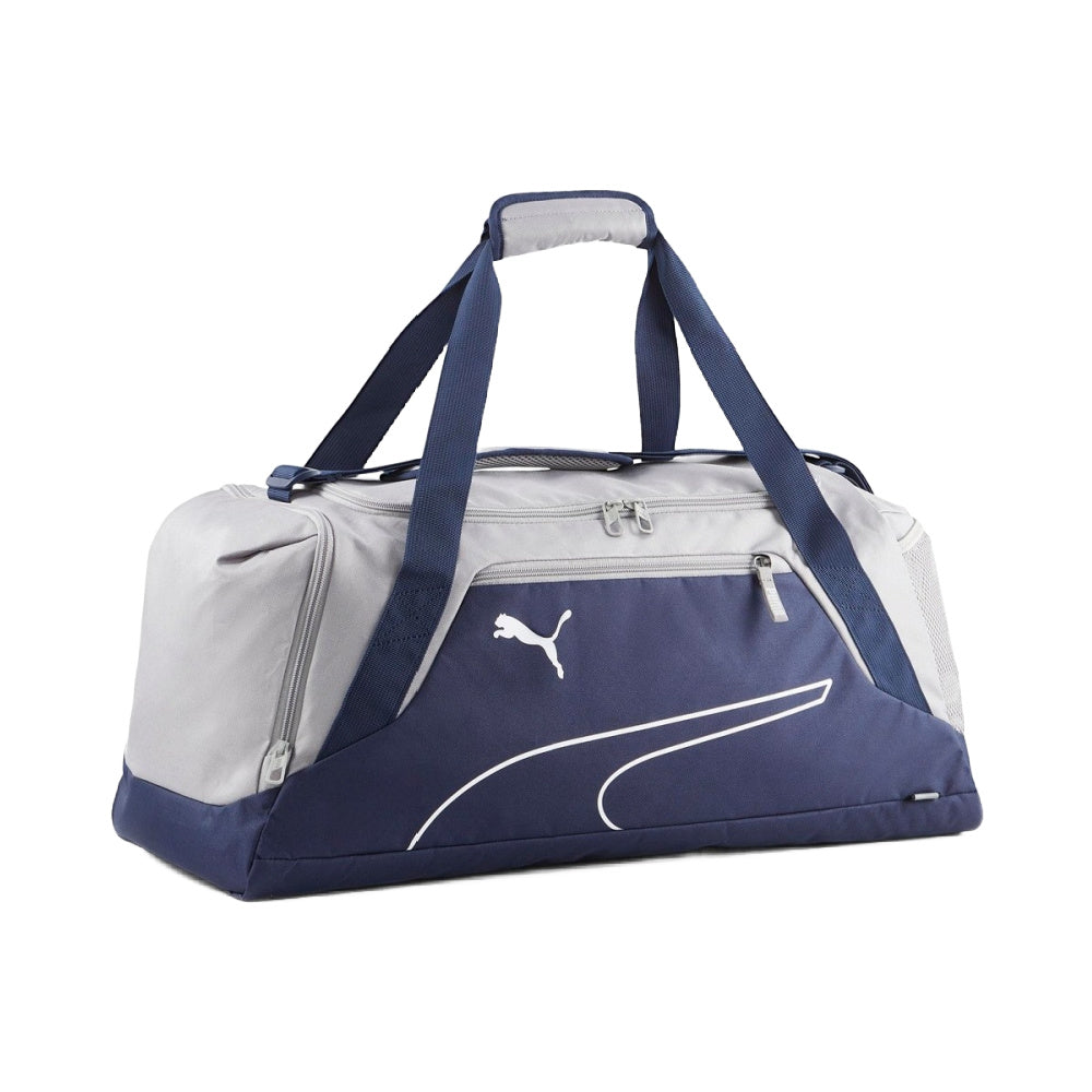 Puma | Unisex Fundamentals Sports Bag Medium (Puma Navy/Concrete Gray)