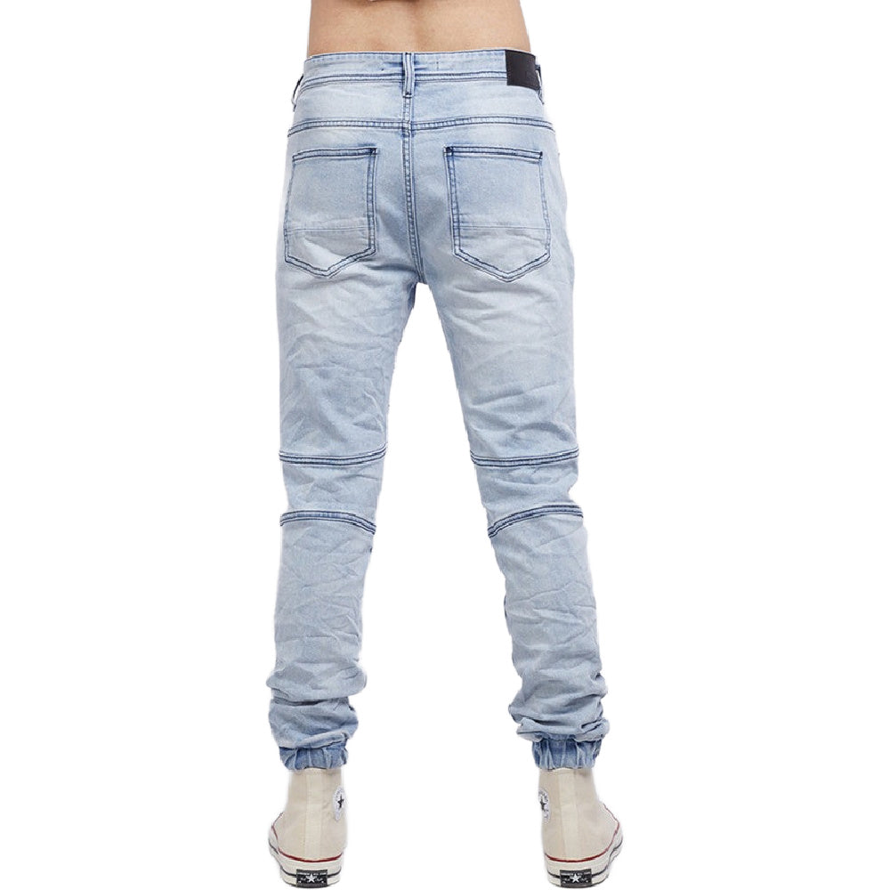Silent Theory | Mens Strung Out Moto Cuffed Jean (Blue)