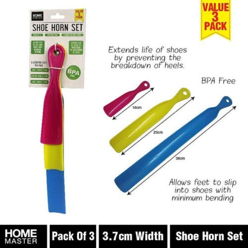 HOME MASTER | SHOE HORN SET 3 PACK