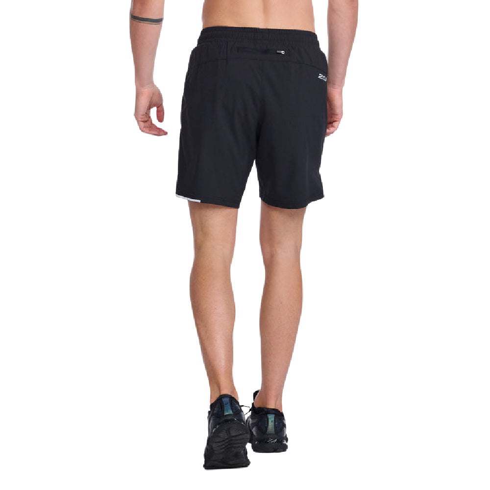 2XU | Mens Aero 7 Inch Shorts (Black/Silver Reflective)