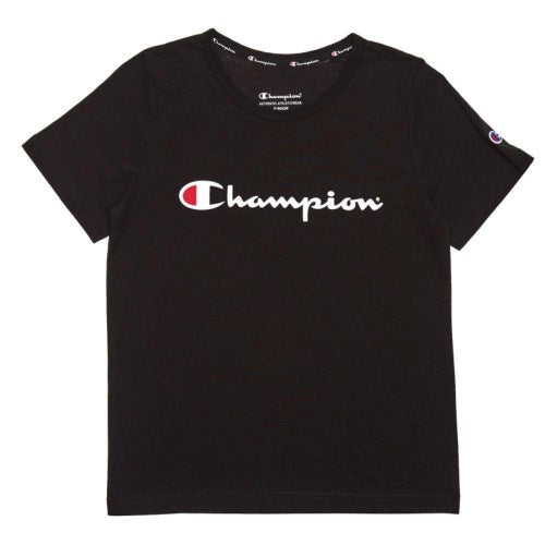 Champion | Kids Script Short Sleeve Tee (Moss Fuzz)