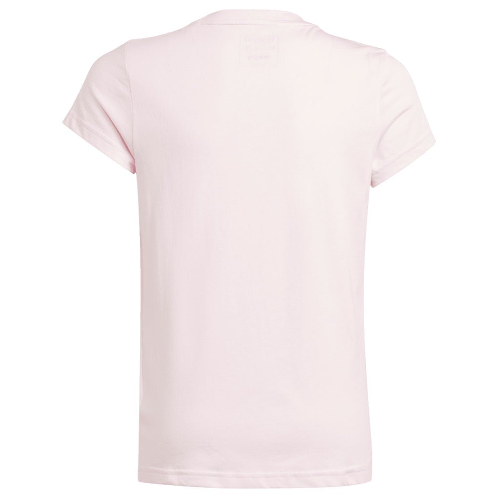 Adidas | Girls Essentials Big Logo Tee (Clear Pink/White)